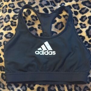 Adidas Black and White Racerback Sports Bra